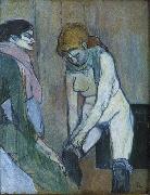  Henri  Toulouse-Lautrec Woman Pulling Up Her Stocking Germany oil painting artist